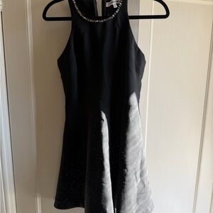 Elizabeth & James black dress with jeweled neckline & back